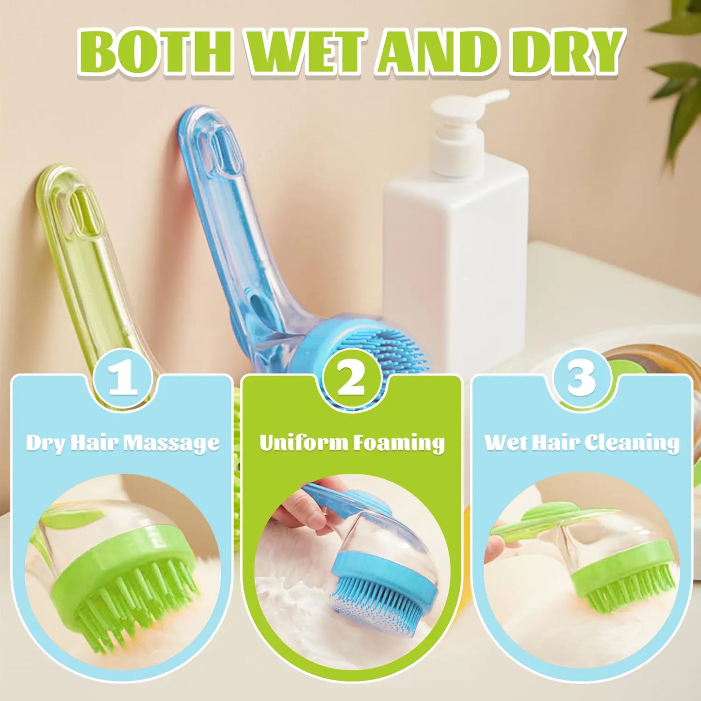 Revolutionary Pet Bath Brush with Built-in Shampoo Dispenser for Effortless Grooming and Pampering