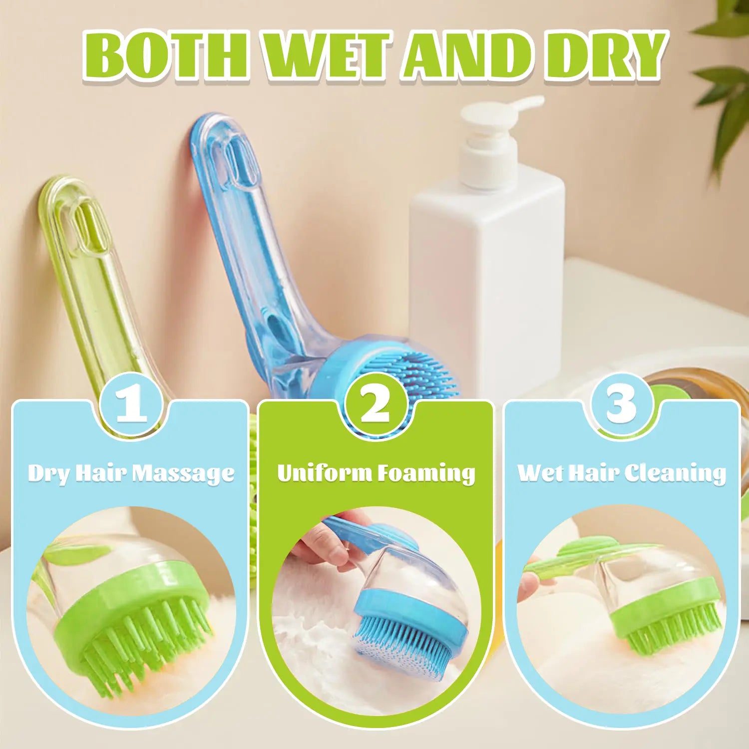 Revolutionary Pet Bath Brush with Built-in Shampoo Dispenser for Effortless Grooming and Pampering