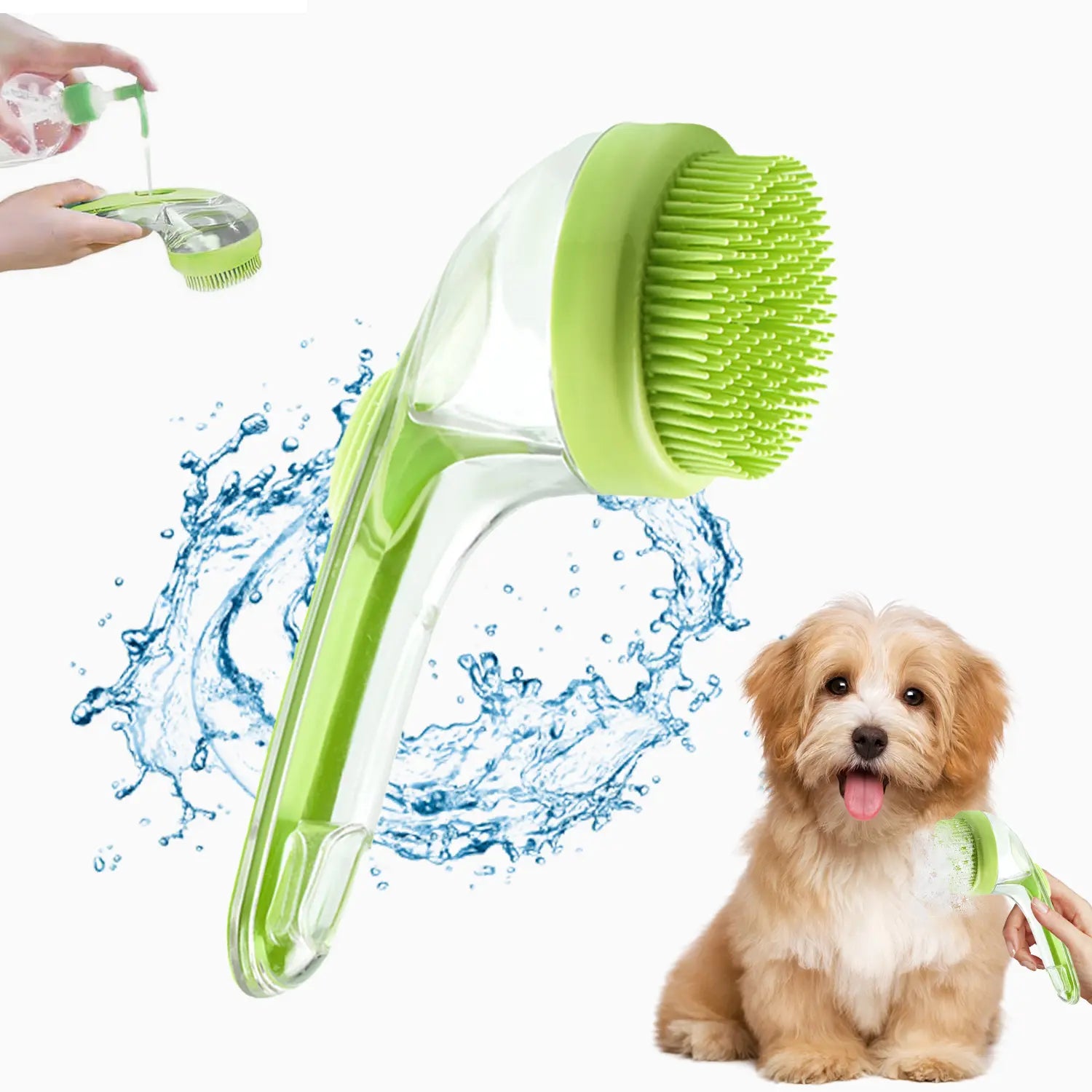 Revolutionary Pet Bath Brush with Built-in Shampoo Dispenser for Effortless Grooming and Pampering