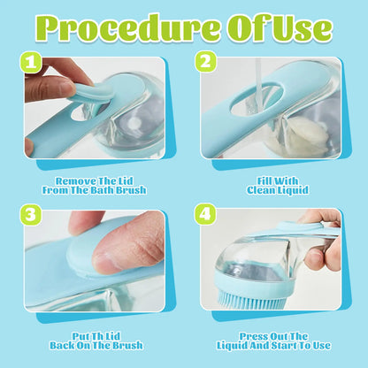 Revolutionary Pet Bath Brush with Built-in Shampoo Dispenser for Effortless Grooming and Pampering