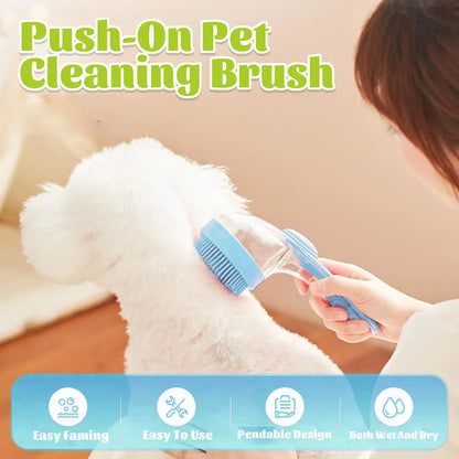 Revolutionary Pet Bath Brush with Built-in Shampoo Dispenser for Effortless Grooming and Pampering