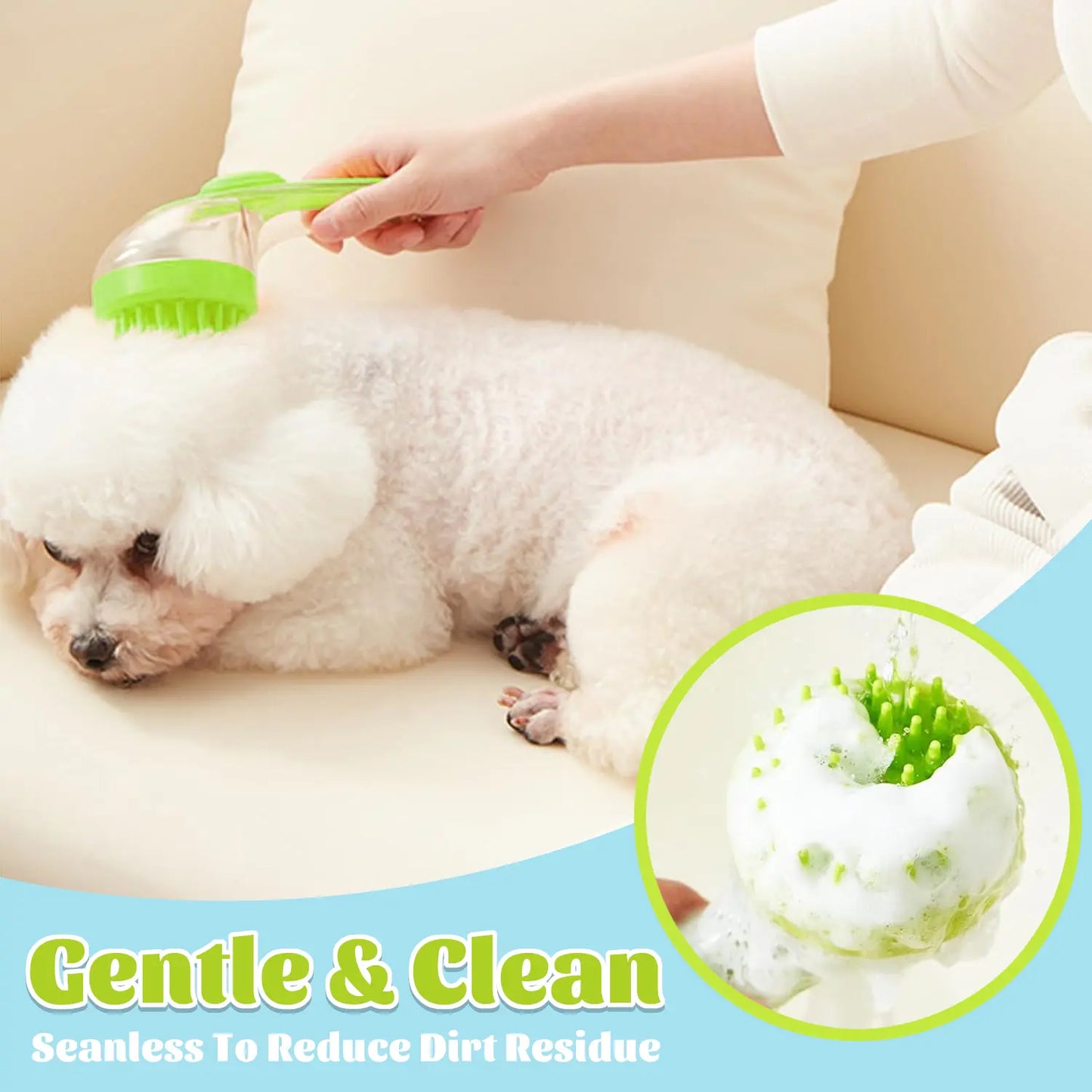Revolutionary Pet Bath Brush with Built-in Shampoo Dispenser for Effortless Grooming and Pampering