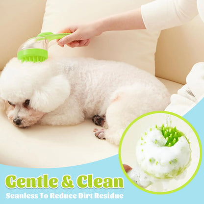Revolutionary Pet Bath Brush with Built-in Shampoo Dispenser for Effortless Grooming and Pampering